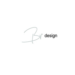 Br design initials logo isolated white