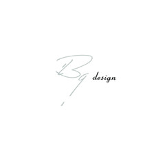 Bq design initials logo isolated white