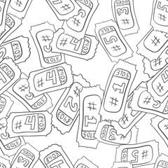 Cinema ticket seamless pattern. Cinema theater theme vector background