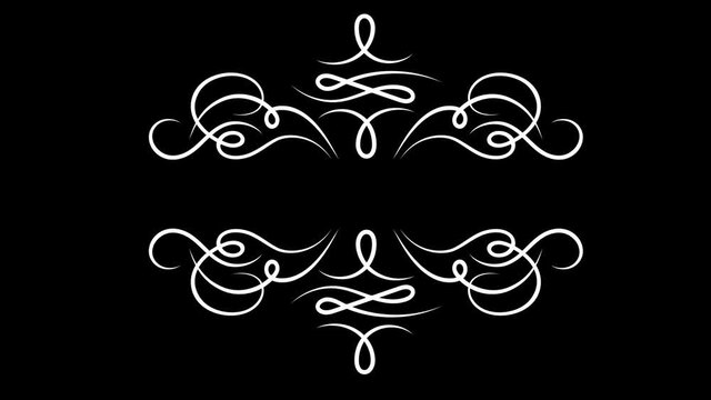 BAROQUE ELEGANT FRAME. WEDDING TITLE DESIGN. MOTION GRAPHIC