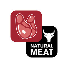 Vector logo of a meat shop and restaurant