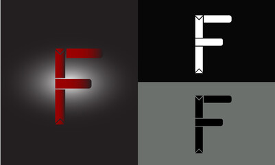 Grafic Vector Of Abstract letter F logo design. Creative,Premium Minimal emblem design template. Graphic Alphabet Symbol for Corporate Business Identity. Initial F vector element