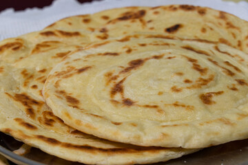 Turkish traditional flaky katmer bread. Healthy eating