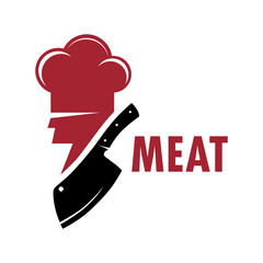 Vector logo of a meat shop and restaurant