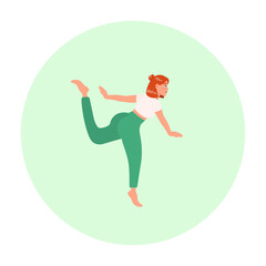 Fitness exercises for strong and beautiful body. Fitness, Aerobic and workout exercise in gym. Girl doing yoga exercises.