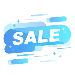 見出し・フレーム・セールの水色・青ベクター素材

