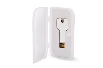 White Flash Memory that looks like key isolated