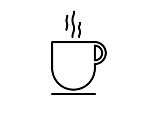 Coffee cup vector flat icon. Tea cup. Brown coffee cup sign on white background.