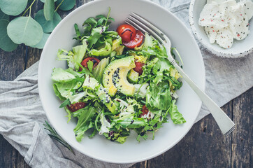 Healthy salad on the table