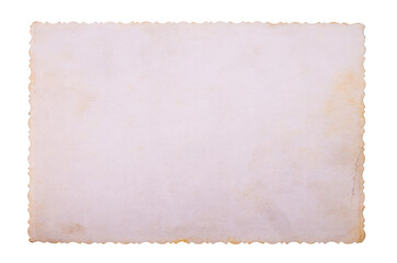 Old paper background texture on white background