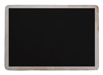 Old photo frame isolated on white. Vintage paper