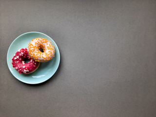 Donuts on a plate 