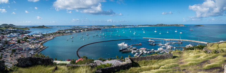 View from Fort Louis on the island of St Martin