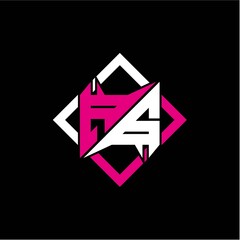 Modern minimalist design with letter A G initials and rectangular frame