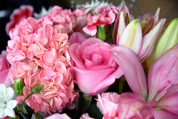 Floral Bouquet All in Pink