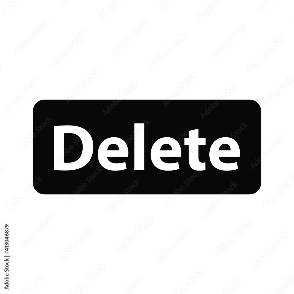 Poster delete icon button - vector