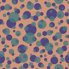 Naklejka na ściany i meble Abstract seamless pattern with colorful balls.Illustration of overlapping colorful dots pattern for background abstract.Polka dots ornament.Good for invitation,poster,card,flyer,banner,textile,fabric