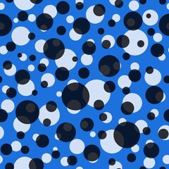Abstract seamless pattern with colorful balls.Illustration of overlapping colorful dots pattern for background abstract.Polka dots ornament.Good for invitation,poster,card,flyer,banner,textile,fabric