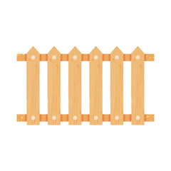 wooden fence icon, colorful design