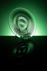 Decorative platter with green background