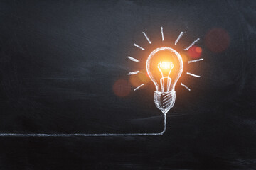 idea concept with innovation and inspiration, style symbol of creativity, brainstorm, creative...