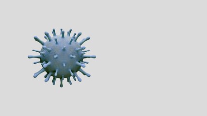 3D illustration flu coronavirus floating. Pandemic of Covid 19 virus infection.