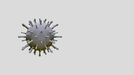3D illustration. Coronavirus outbreak. Influenza Covid 19 virus dangerous flu.