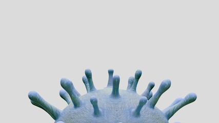 3D illustration. Coronavirus outbreak. Influenza Covid 19 virus dangerous flu.