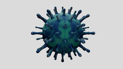 3D illustration flu coronavirus floating. Pandemic of Covid 19 virus infection.