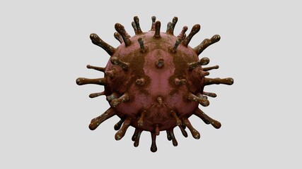 3D illustration. Coronavirus 2019 nCov. Asian flu outbreak Covid 19 influenza