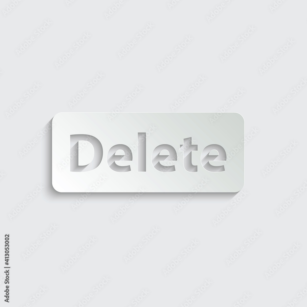 Poster paper delete icon button - vector