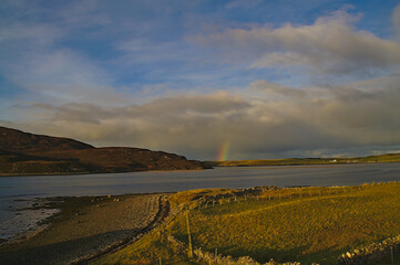 Rainbow over the Kyle of Durness, Sutherland, North West Coast of Scotland, UK © Duncan