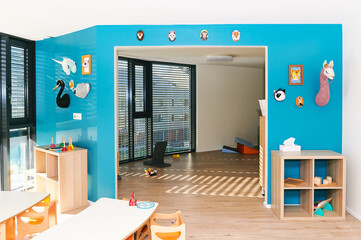 Empty space of infant day care or kindergarten