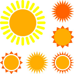 Sun vector graphics for your projects and designs