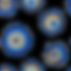 Black azure abstract circular blur light bokeh background.Elements for your graphic design, banner, website or presentation