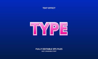 type style editable text effect