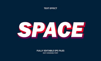 space style editable text effect