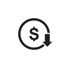 cost reduction icon symbol sign vector