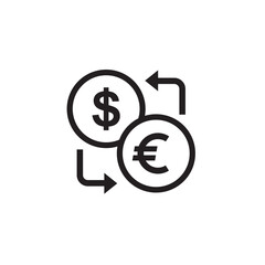 currency exchange icon symbol sign vector
