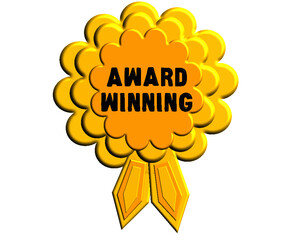 Award Winning Golden Prize Ribbon