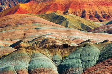 Foto auf Acrylglas Zhangye-Danxia Colorful mountains in Zhangye National Geopark, Zhangye, Gansu Province, China