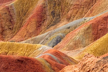Photo sur Plexiglas Zhangye Danxia Montagnes colorées dans le géoparc national de Zhangye, Zhangye, province de Gansu, Chine