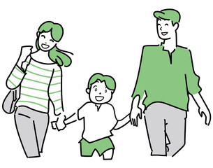 家族3人でおでかけ