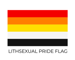 Lithsexual Pride Rainbow Flags. Symbol of LGBT community. Vector flag sexual identity. Easy to edit template for banners, signs, logo design, etc