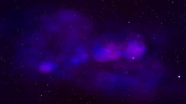 4k and 60 FPS, space galaxy stars motion footage, universe nebula colorful dust and clouds, glowing twinkle stars ,royal blue and purple sky