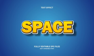 space style editable text effect