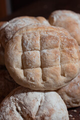 loaf of bread on wooden table