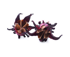 Naklejka premium Roselle fruits on white background.