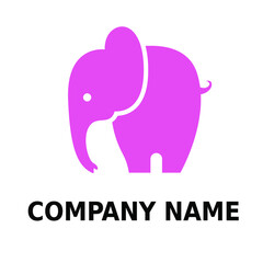 Simple Flat Minimalist Elephant Animal Logo Concept Vector Design. For Education, technology, store, business logo