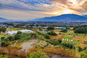Fototapeta na wymiar view of the city.Kaicuty Yamanashi,Japan.